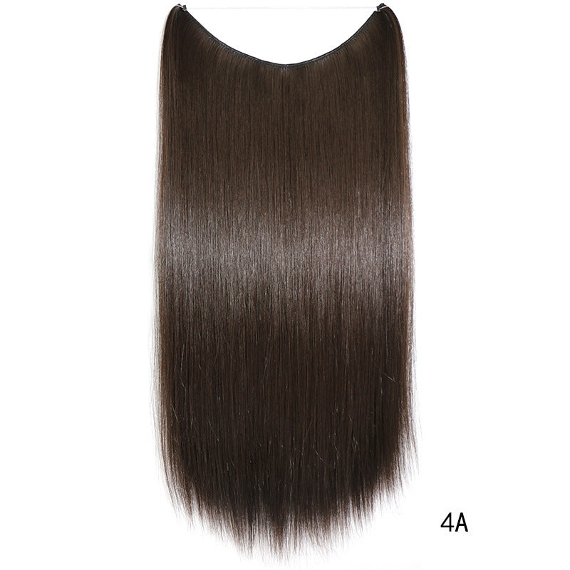 Halo Hair Extensions – 22” Silky Straight Synthetic