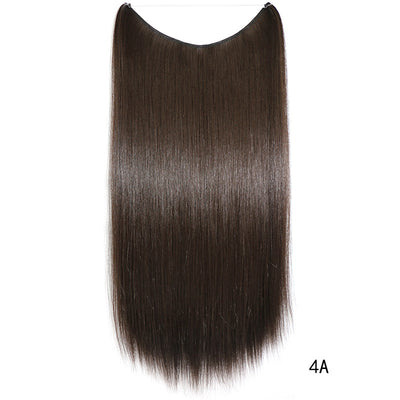 Halo Hair Extensions – 22” Silky Straight Synthetic
