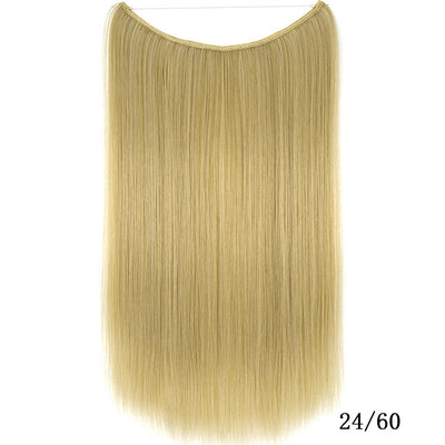 Halo Hair Extensions – 22” Silky Straight Synthetic