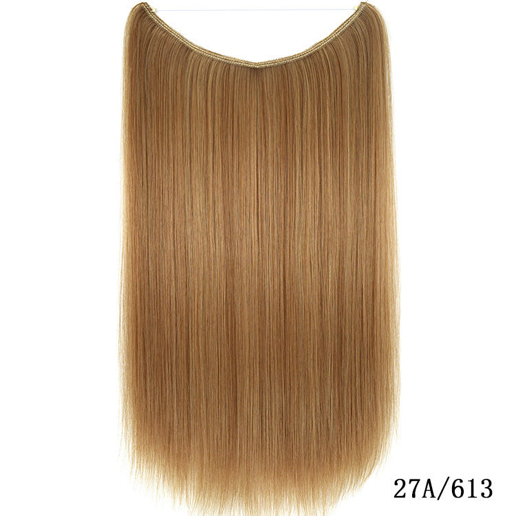 Halo Hair Extensions – 22” Silky Straight Synthetic