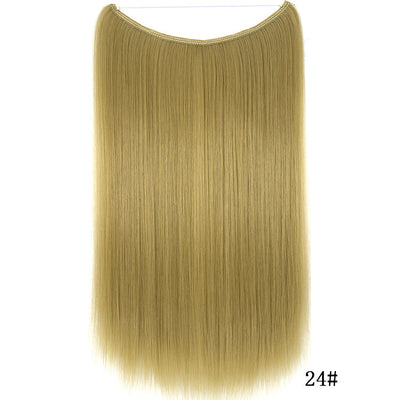 Halo Hair Extensions – 22” Silky Straight Synthetic